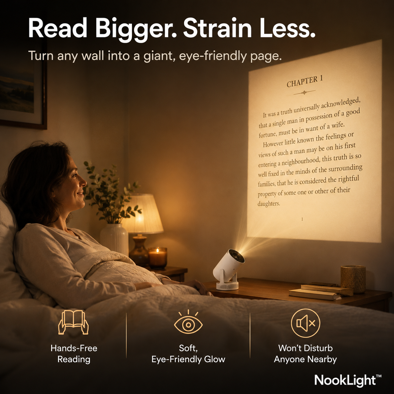NookLight™ – Smart Reading Projector