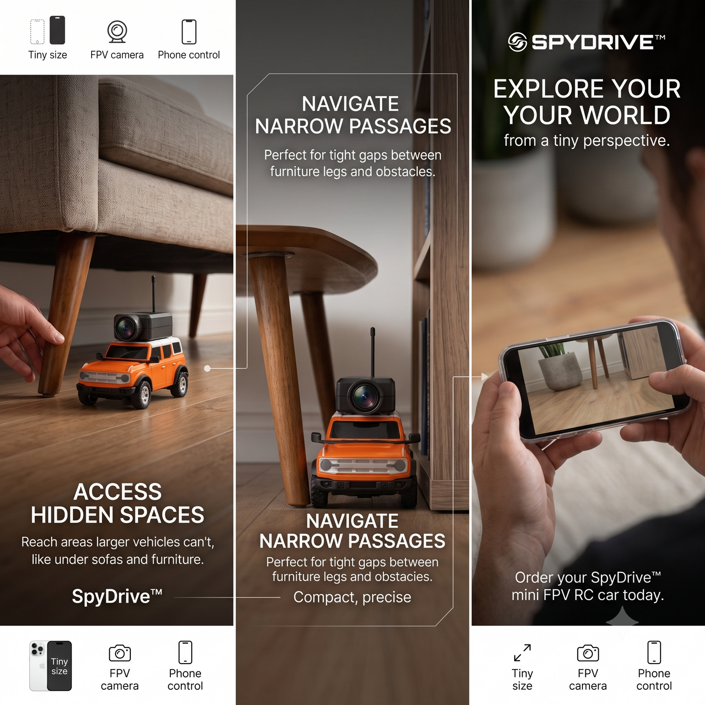 SpyDrive™- Explore Anywhere FPV Car